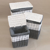 Koš na prádlo (proutí, textil) - sada 3ks, 1/1