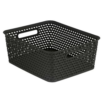 Curver Your Style pletený košík, Small barva tmavě hnědá