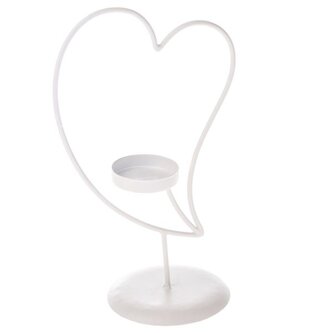 Kovový svícen - srdce, 0/20