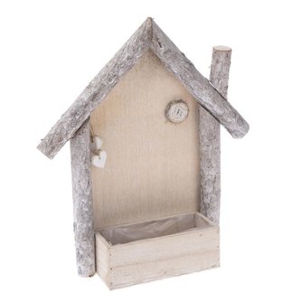 Dřevěný obal na květináč - domeček, 0/12