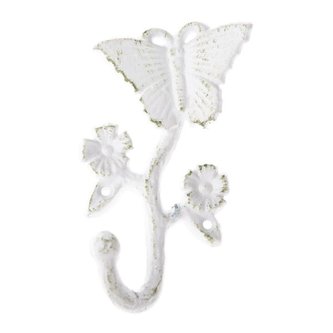 Litinový hák bílý - motýl, 16/64