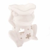 Keramická aromalampa - žába - bílá, 4/24