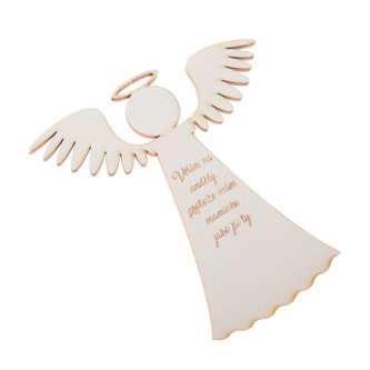 Dřevěný anděl s nápisem, 0/100