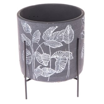 Betonový obal na květináč v kovovém stojanu, 0/12