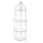 Kovový rohový stojan - béžový, 0/2