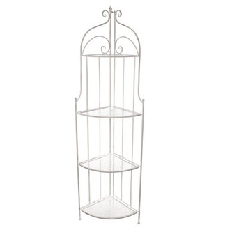 Kovový rohový stojan - béžový, 0/2