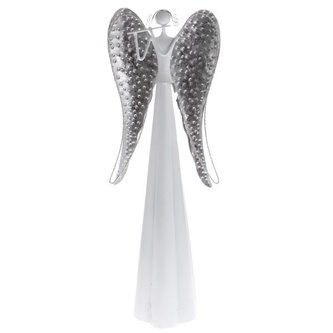 Kovový anděl s flétnou s LED světlem, 4/8