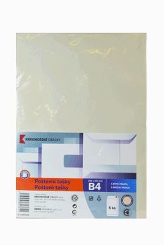Obálka B4 bílá samolepící (A4) 5ks 250x353mm