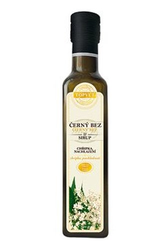 Sirup Černý bez - farmářský, na odkašlání 320g TOPVET