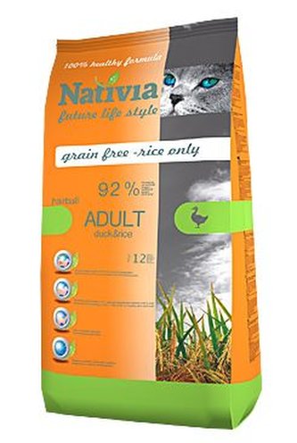 Nativia Cat Adult Duck&Rice Hairball 1,5kg
