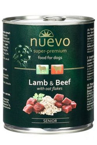 Nuevo pes senior jehněčí s ovesnými vl. konz. 800g