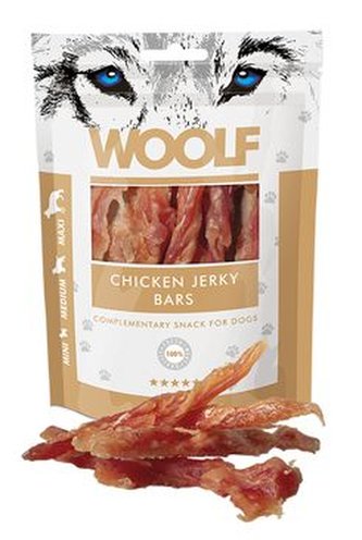 WOOLF pochoutka chicken jerky bars 100g