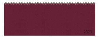 Tischquerkalender Professional Premium rot 2023