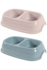 Miska plast dvojmiska pes 2x0,4l mix barev Zolux