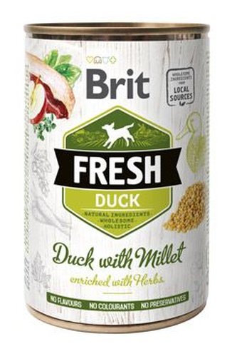 Brit Fresh Dog konz Duck with Millet 400g