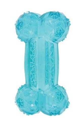 Hračka pes kost BONE TPR POP 12cm tyrkys Zolux