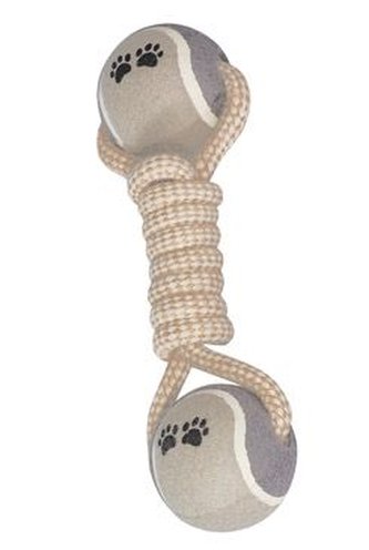 Hračka pes natur provaz s klubíčkem 6,5x24cm