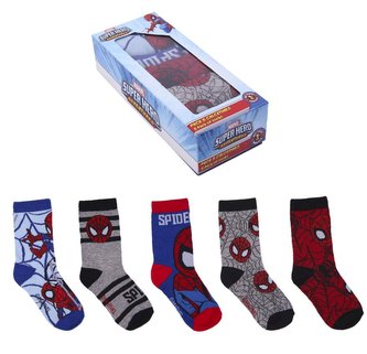 Dětské ponožky Marvel: Spiderman 5 párů (EU 19-22) vícebarevná bavlna polyester elastan
