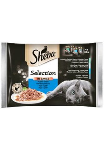 Sheba kapsa Selection rybí šťavnatý výběr 4x85g