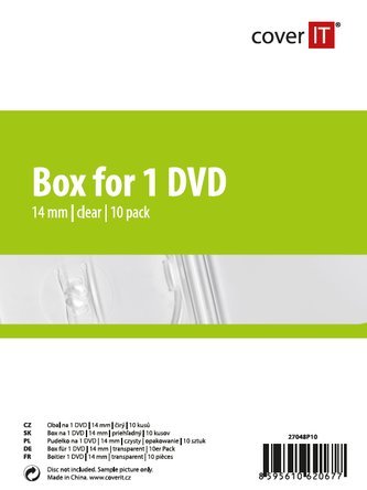 COVER IT obal na 1 DVD 14mm super čirý 10ks/bal