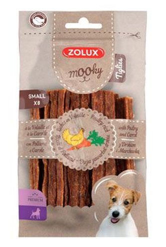 Pochoutka Mooky Premium drůbež/mrkev S 8ks 100g Zolux