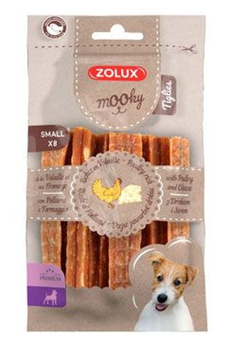 Pochoutka Mooky Premium drůbež/sýr S 8ks 100g Zolux