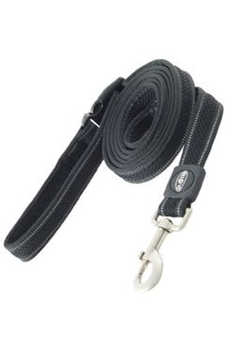 Vodítko BUSTER Airmesh reflexní L/XL 180cm/25mm černé