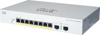 Cisco switch CBS220-8P-E-2G, 8xGbE RJ45, 2xSFP, fanless, PoE+, 65W