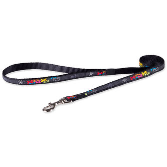 Vodítko ROGZ Fancy Dress Black Bone M