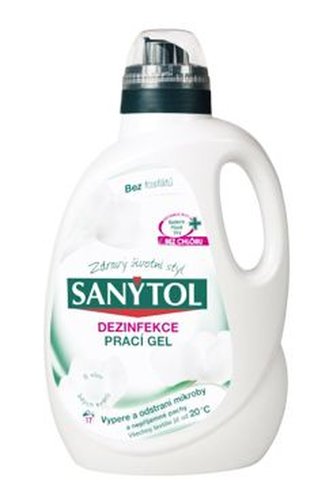 SANYTOL dezinfekce prací gel s vůní bílých květů 1,65l