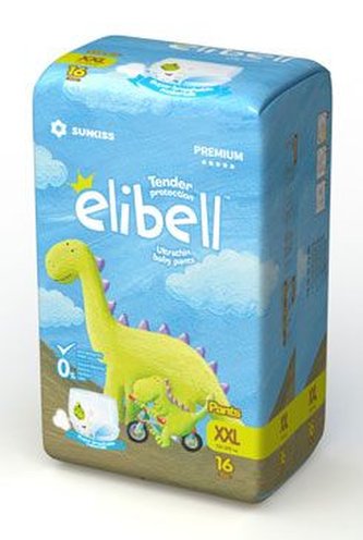 Plenkové kalhotky dětské Elibell XXL 15-26kg 16ks