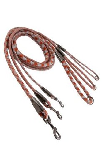 Vodítko Hurtta Casual lanové šedé/skořicové 180cm/11mm