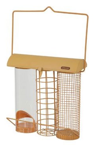 Krmítko venkovní TRIO kov oranžová Zolux