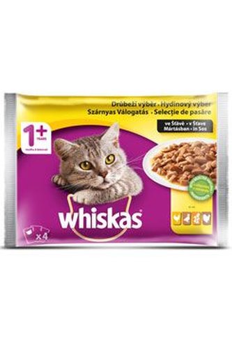 Whiskas kapsa Drůběží výběr ve šťávě 4x100g