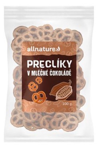 Allnature Preclíky v mléčné čokoládě 100g
