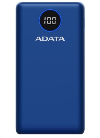 ADATA PowerBank P20000QCD - externí baterie pro mobil/tablet 20000mAh, 2,1A, modrá (74Wh)