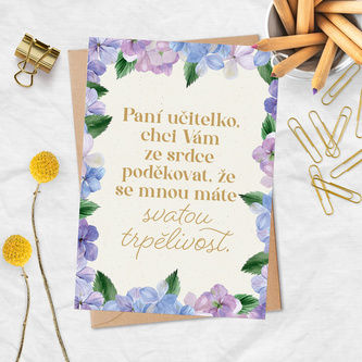 Přání s obálkou - Svatá trpělivost