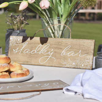 Svatební cedulka - Sladký bar