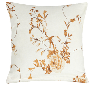 Povláček flanelový - rozkvetlá růže - béžová, smetanová - 40x40cm