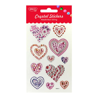 Samolepky Crystal Srdíčka