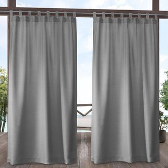 Venkovní zahradní závěs s poutky PORTORIKO šedá 155x230 cm (cena za 1 kus) MyBestHome