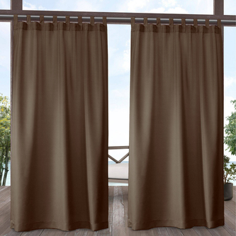 Venkovní zahradní závěs s poutky PORTORIKO hnědá 155x200 cm (cena za 1 kus) MyBestHome