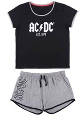 Pánské pyžamo AC/DC: Established 1973 (M) černá-šedá bavlna