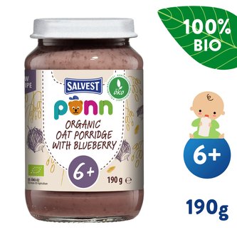 SALVEST Põnn BIO Borůvky s ovesnými vločkami (190 g)