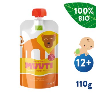 SALVEST Muuti BIO Banán, broskev a mango s rýžovým proteinem (110 g)