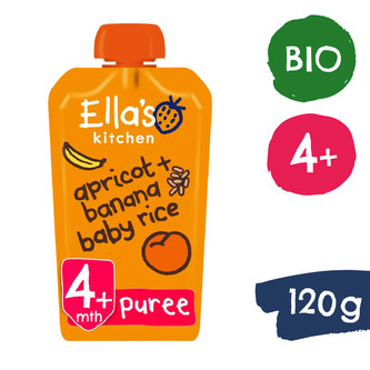 Ella's Kitchen BIO Dětská rýže, banán a meruňka (120 g)