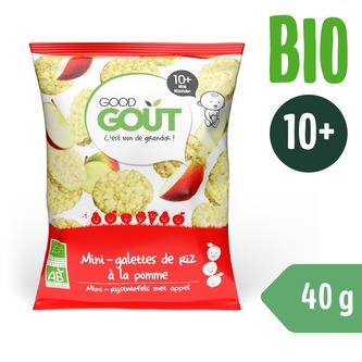Good Gout BIO Mini rýžové koláčky s jablky (40 g)