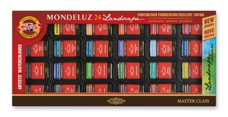 Koh-i-noor souprava akvarelových uměleckých barev MONDELUZ 24 krajina