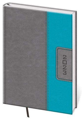 Diář 2023 denní  A5 Classic - šedo/tyrkysový Diář 2023 denní  A5 Classic - šedo/tyrkysový