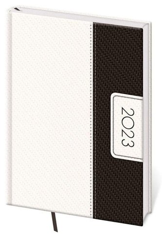 Diář 2023 denní A5 Erie - bílo/černá